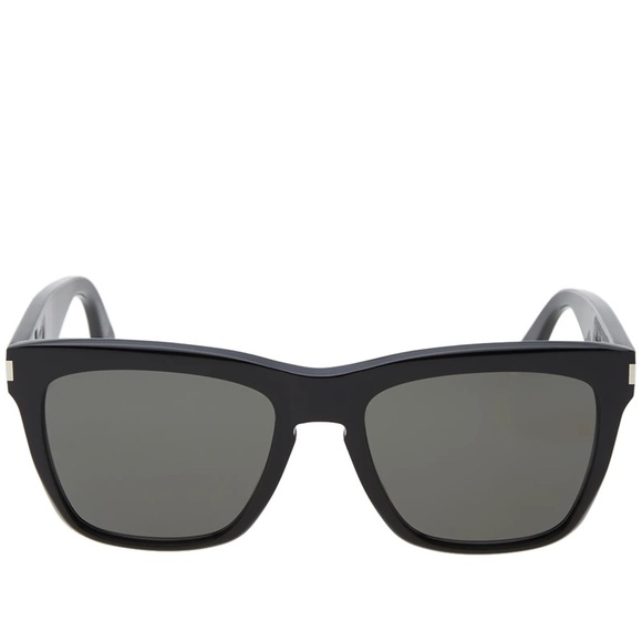 YSL Saint Laurent SL137 Devon sunglasses black silver square rectangle shape - Picture 9 of 10